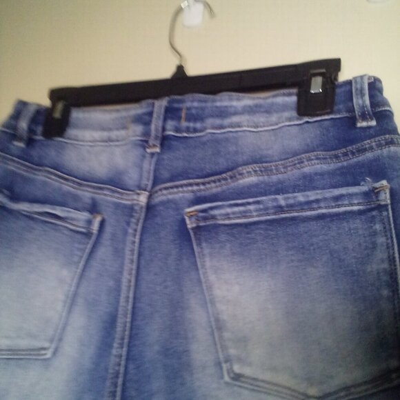 Disclosure Shorts 13 31 Denim Distressed Raw Hem Blue - Picture 13 of 15